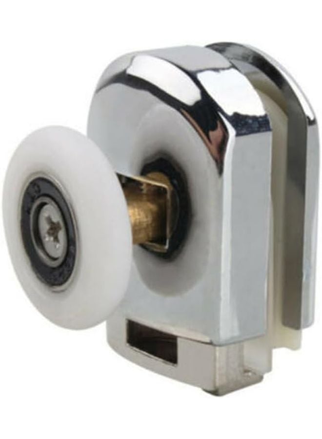 بكرات باب دش من سبائك الزنك 4 قطع عجلات نايلون 25 مم قابلة للتعديل من الأعلى محملة بنابض من الأسفل - Image 3